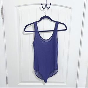 American Apparel Sheer Navy Tank-top Bodysuit Excellent Condition